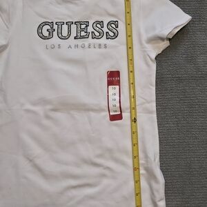 NWT Girls Guess White T-Shirt Size 10